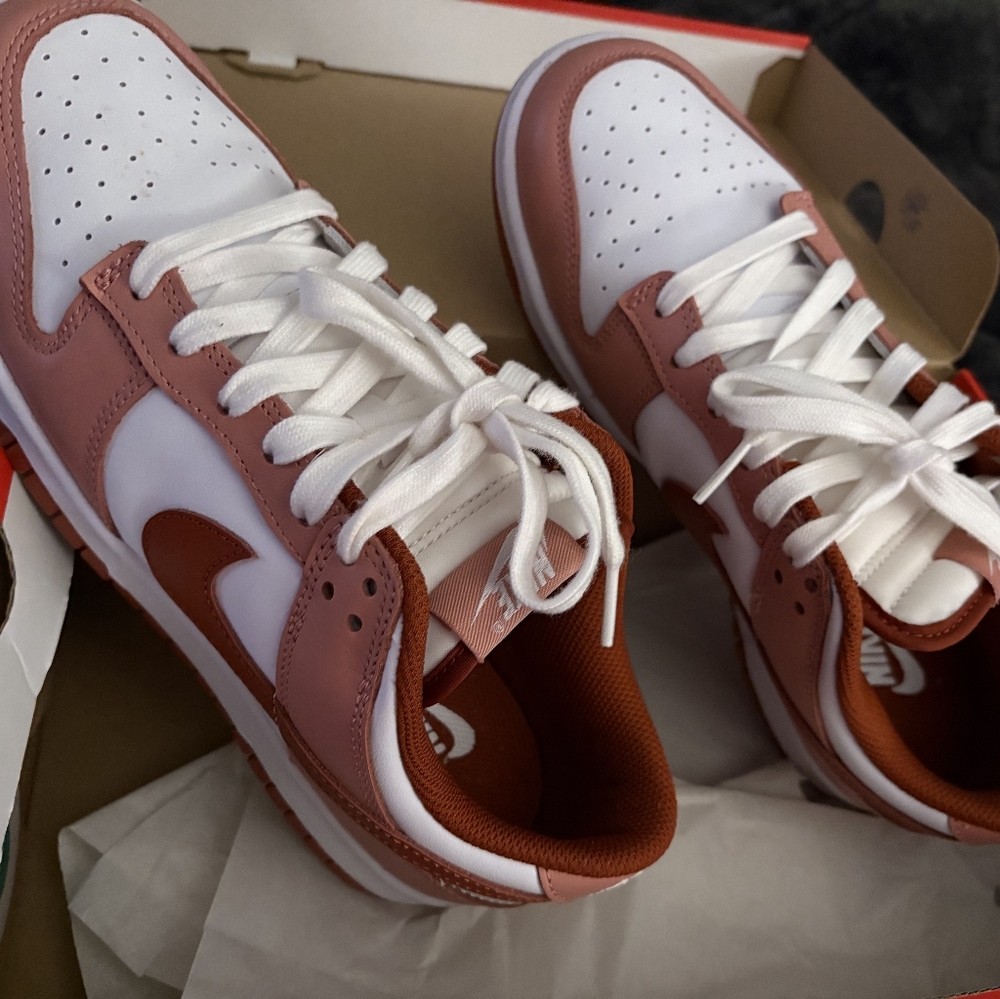 Nike White and Rose Sneakers